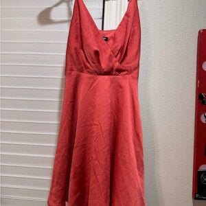 Express a Deep Coral Semi-Formal Dress